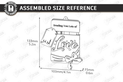 Valentine's Day Gift Card Holder Laser Cut|Romantic Gift Tag Product Image 3