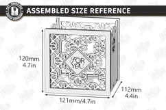 Mini Wooden Gift Box Laser Cut | Wedding Favor Box | Pattern Product Image 2