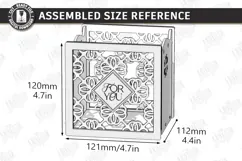 Mini Wooden Gift Box Laser Cut | Wedding Favor Box | Pattern Product Image 2