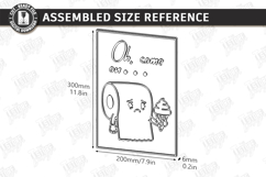 Funny Bathroom Wall Art Laser Cut Bundle | Sarcastic Signs Product Image 9