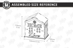 Valentine's Day Candle House Laser Cut | Candle Holder SVG Product Image 2