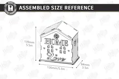 Valentine's Day Candle House Laser Cut | Candle Holder SVG Product Image 2