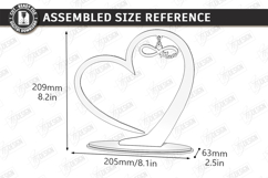 Mother's Day Hanging Heart Laser Cut | Floral Heart SVG |CNC Product Image 2