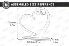 Mother's Day Hanging Heart Laser Cut | Floral Heart SVG |CNC Product Image 2