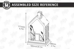3D Lantern House Laser Cut | Wood and Acrylic Night Light Product Image 2
