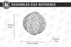 3D Paper Christmas Ornament Paper Cut | Filigree Papercraft Product Image 2
