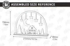 3D Minimalist Wooden and White Christmas Décor Laser Cut Product Image 2