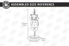 Wiggly Animal Laser Cut | Swinging Animal Figurine | Cat SVG Product Image 2