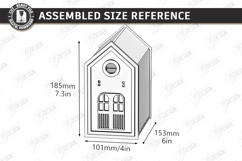3D House Organizer Laser Cut | Storage Box | Village Cottage Product Image 4