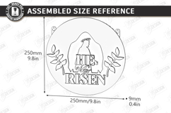Wall Round Signs Laser Cut Bundle | He Is Risen | Easter SVG Product Image 19
