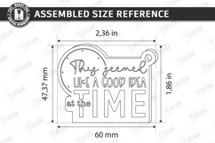 Sarcastic Quotes Keychain Laser Cut | Funny Snarky Keyring Product Image 2