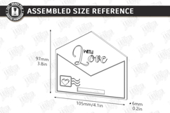 Valentine’s Day Bracelet Card Laser Cut|Slap Bracelet Holder Product Image 2