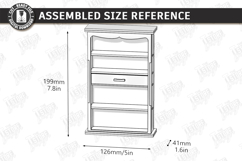 Miniature Bookshelves Laser Cut | Mini Bookcase SVG | CNC Product Image 2