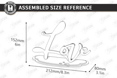 Minimalist Love Stands Laser Cut Bundle | Romantic Signs SVG Product Image 9