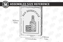 Whiskey Stones Storage Box Laser Cut | Whiskey Accessories Product Image 2