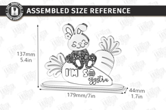 Easter Bunny Shelf Sitter Laser Cut | Layered Easter Stand Product Image 2