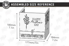 Flowers and Chocolate Box Laser Cut | Mother's Day Gift Idea Product Image 2