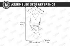 Spring Birdhouse Wall Decor Laser Cut | Home Decor Product Image 2