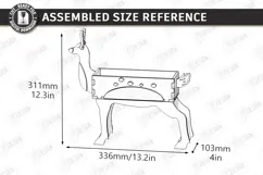 Christmas Reindeer Planter Decor Laser Cut | 3D Reindeer Product Image 2