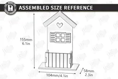 Valentine's Day Planter Holder Laser Cut | Flower Box SVG Product Image 2