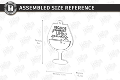 Wine Bottle Tags Laser Cut Bundle|Hanging Card Tags|Fun SVGs Product Image 14