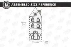 Miniature Village Blocks Toy Laser Cut | Town House Product Image 2