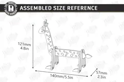 Animal Tape Dispenser Laser Cut | Desk Tape Holder | Giraffe Product Image 2