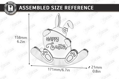 Easter Bunny Rocker Laser Cut | Standing Rabbit Table Decor Product Image 2