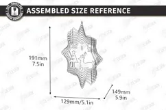 Christmas Wind Spinner Laser Cut | Kinetic Hanging Ornament Product Image 2