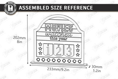 Movie Tracker Laser Cut | Movies Watched Counter |Home Decor Product Image 2