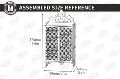Miniature Cabinet Book Nook Laser Cut Bundle | Dollhouse SVG Product Image 20