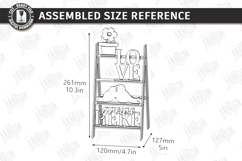 Mini Decorative Ladder Shelf Laser Cut | Easter Tiered Tray Product Image 2