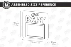 Baby Scan Frame Laser Cut | Photo Holder | New Born SVG |CNC Product Image 2