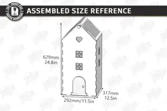 3D Mini House Paper Bin Laser Cut | Desktop Storage Box |CNC Product Image 2