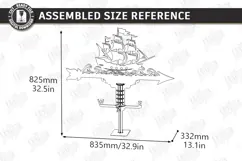Wooden Weather Vane Laser Cut | Wind Vane | Home Decor | CNC Product Image 2