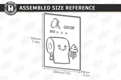 Funny Bathroom Wall Art Laser Cut | Sarcastic Toilet Sign Product Image 2