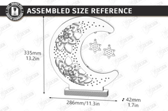 Crescent Moon Nightlight Lamp Laser Cut Bundle | Table Lamp Product Image 20