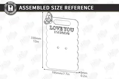 Valentine Flower Holder Card Laser Cut | Bouquet Holder SVG Product Image 3