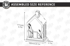 3D Lantern House Laser Bundle | Wood and Acrylic Night Light Product Image 4