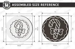 Christmas Cookie Stamp Laser Cut | Holiday Baking Press Product Image 3