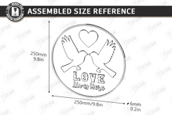 Valentine's Day Round Door Signs Laser Cut Bundle | Wall SVG Product Image 10