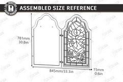 Stained Glass Wall Art Laser Cut Bundle | Arch Window Frames Product Image 18