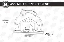 3D Minimalist Wooden and White Christmas Décor Laser Cut Product Image 2