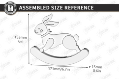 Easter Bunny Rocker Laser Cut | Standing Rabbit Table Decor Product Image 2