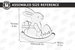 Easter Bunny Rocker Laser Cut | Tabletop Easter Decor | CNC Product Image 2