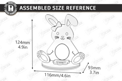 Easter Egg Holder Laser Cut | Bunny Egg Stand | Table Decor Product Image 2