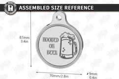 Beer Bottle Opener Keychains Laser Cut Bundle | Father's Day Product Image 20