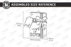 Valentine's Day Gift Card Holder Laser Cut|Romantic Gift Tag Product Image 3