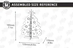 3D Christmas Tree Laser Cut | Tabletop Christmas Decor Laser Product Image 2
