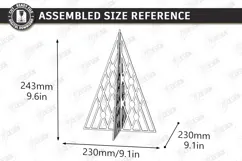 Wooden Christmas Tree Laser Cut | Tabletop Christmas Decor Product Image 2